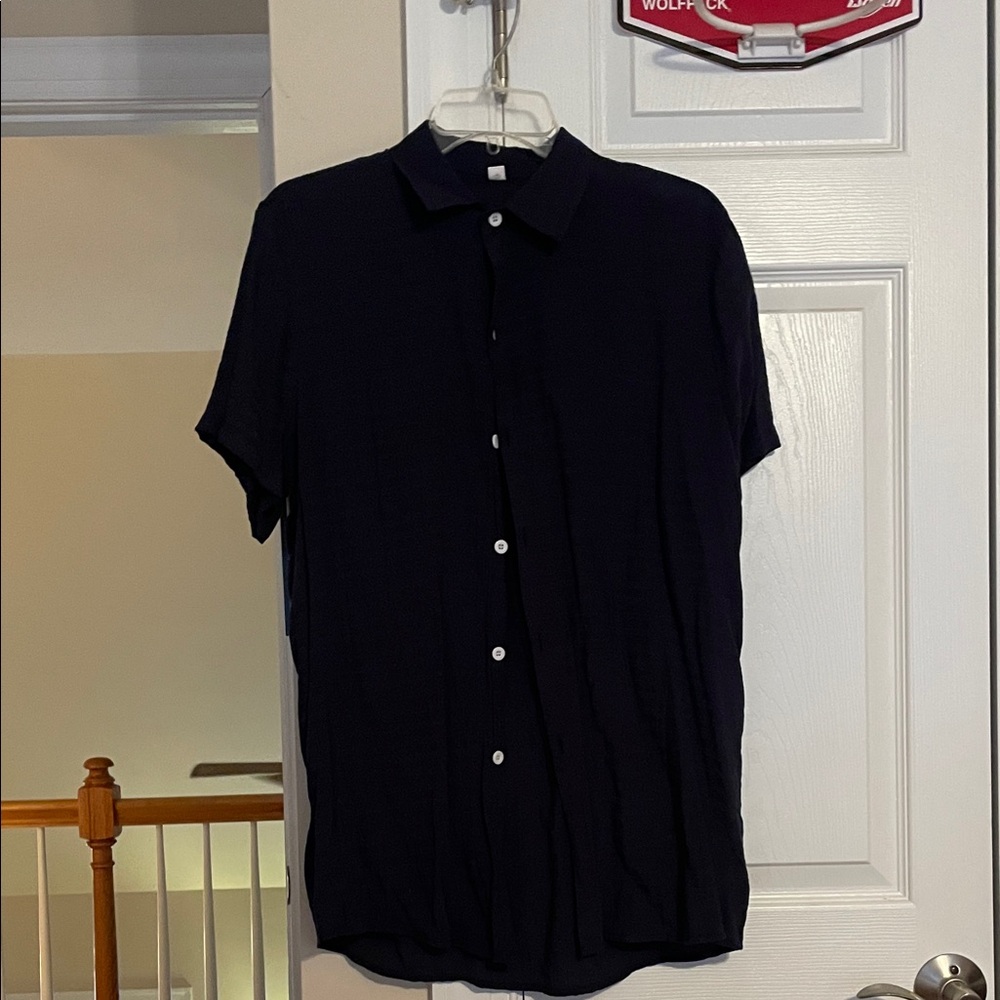 Men's Navy Short Sleeve Shirt